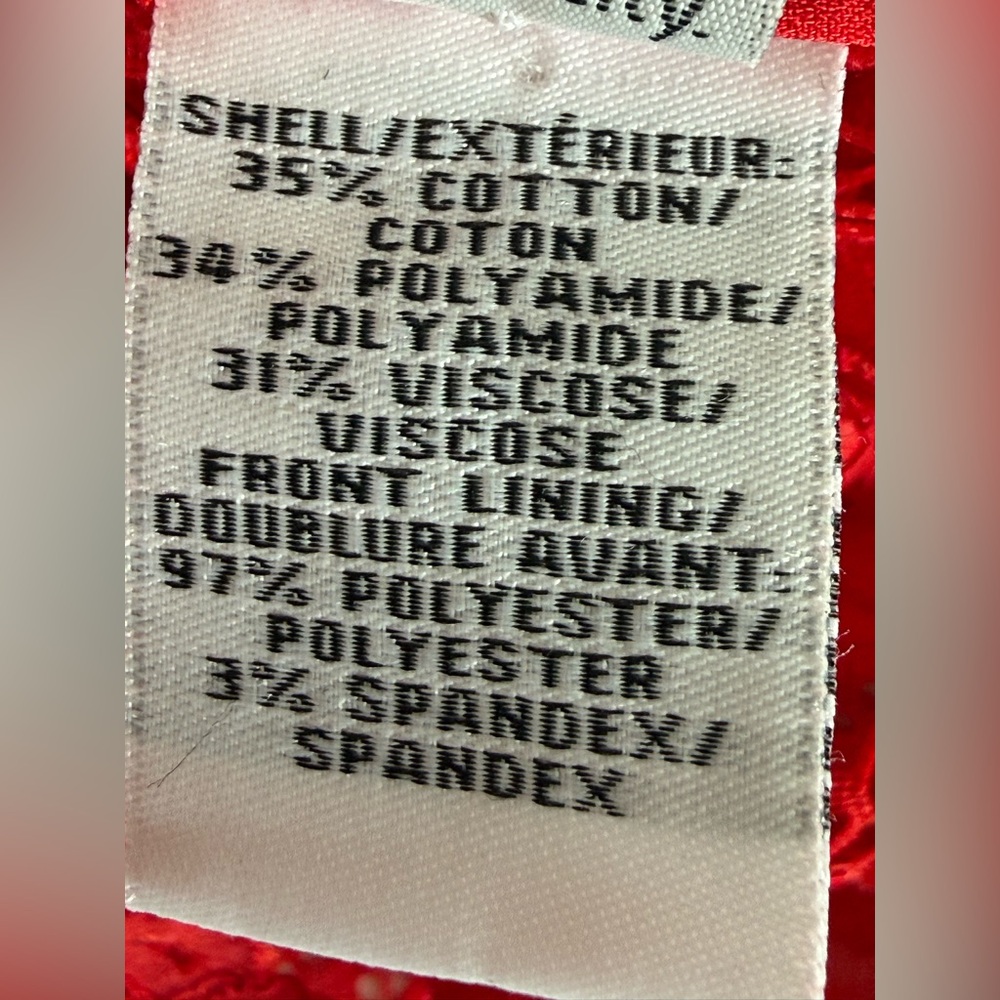 Diane von Furstenberg DVF Yeva Lace Top Red Floral Sheer Long Sleeve Blouse Sz 6 - Picture 6 of 7